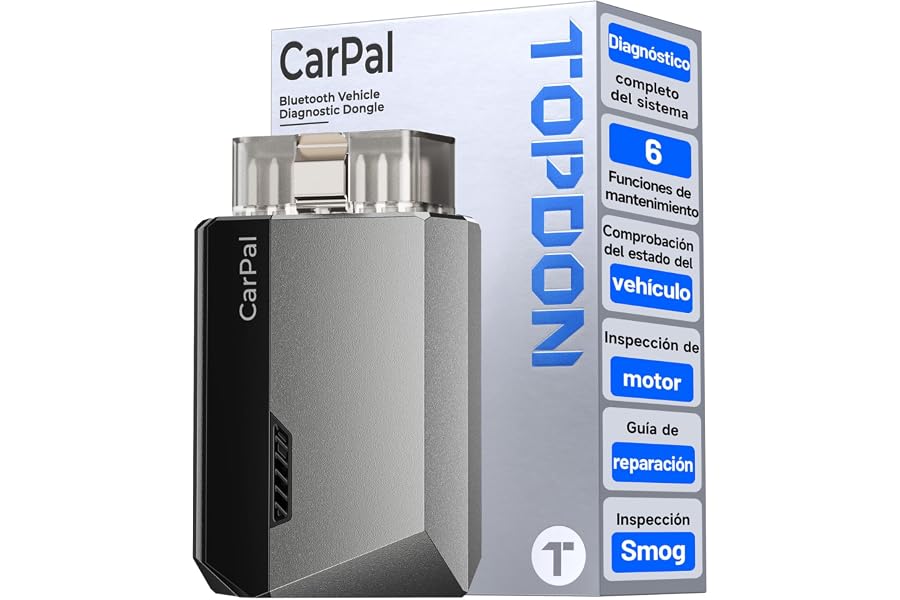 TOPDON Carpal-A Obd2 Diagnosis, Bluetooth Diagnosis Coche Multimarca | TopFix AI, Todos los Sistema, 6 Reinicio, AutoVIN