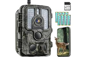 Digitgarden Fototrappola, Fotocamera Wi-Fi 4K 48MP con App, Sensore di Movimento, Visione Notturna, Tempo di Attivazione di 0,1s, Impermeabile IP66, Dotata di Scheda SD da 64 GB e 8 batterie AA