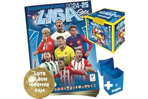 UTOPIA GOODS Panini Cromos Liga Este 24/25 - Packs con Diferentes Versiones del Producto y Regalo de Cajita para Cromos Surtidos - Cartas de Futbol (No Adrenalyn 2023 2024, ni Eurocopa) (Álbum+50 sobres)