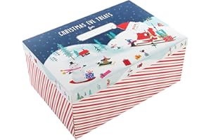 Hallmark Christmas Eve Box for Kids, Santa and Snowman Illustrated Design, Gifts for Christmas