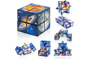 NVGVUP Zestaw Magic Cube 2 w 1, Infinity Star, magiczna kostka, puzzle, gwiaździste niebo, puzzle antystresowe, zabawka, prezent dla dzieci i dorosłych