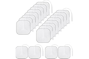 AWSGHLF Tens Electrodes Pads - 20PCS Self Adhesive Reusable Electrodes Pads for Tens Acupuncture Digital Therapy Machine Massager Electrotherapy Tens Pads for Tens Machine, 4CM