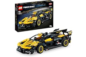 LEGO Technic Bugatti Bolide Maqueta de Coche Deportivo Negro y Amarillo para Construir, Vehículo para Carreras de Juguete Coleccionable, Idea de Regalo para Niños y Niñas de 9 Años o Más 42151