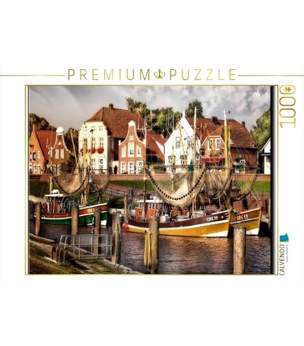CALVENDO Puzzle „Fischerhafen Travemünde“ – 1000 Teile, 64x48cm | Premium-Qualität Aus Europa, Matte Oberfläche
