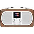 Pure Evoke H6 Portable Stereo FM/DAB+/DAB Digital Radio - DAB Radio with Bluetooth Music Streaming, Dual Alarms and Full Colour Display, Walnut