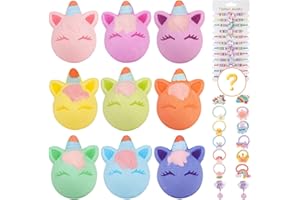 ALLDOMESS Bombas de Baño Niños con Juguete, Set de 9 Bombas de Baño de Unicornio para Niños de 4 a 8 Años, Perfecto para un Baño de Espuma para Bebés, Regalo Cumpleaños para Niñas y Niños.