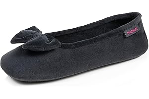 Isotoner Chaussons pantoufles Ballerines femme semelle ultra-souple, confortables, semelle à mémoire de forme, EU,