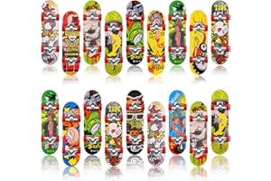 Suilung 18 Packs Finger Mini Skateboard Deck Truck Finger Board Deck Skateboard Party Favors Bag Fillers Gift,multiple Patterns,random Color