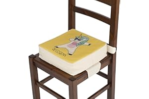 REGSEM Alzasedia Per Bambini Rialzo Sedia Alzatina Bimbi Cuscino Alzabimbo X Tavolo Bambino Portatile Alzata Bimbo Alzatine Sedie Seduta Rialzata Riduttore Altezza Alza Sedile (32x32x8cm)