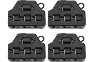 eMagTech 4 Pezzi TL-103CV 3 Porte Splitter Rapido Out Line Splitter 42 V CC 1,5 A 0,34-0,75 Mm² Per Scene Di Modelli Ferroviari E Varie Luci LED Nere