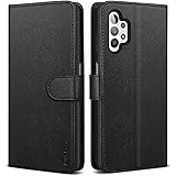 Vakoo Wallet Series Funda para Samsung Galaxy A32 5G Case - con Bloqueo RFID (Negro)