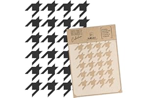 NAKLEO Stencil di Pittura Artigianato, A5 15x21cm Pepit Pied de Poule, Fai da te Modelli Plastica e Riutilizzabili, Arte Scrapbooking Geometrico Decorazioni Casa, Pareti Muro Legno Mobili