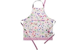 Maison d' Hermine Schürze, 100% Baumwolle, 1 Stück, verstellbarer Nackenriemen, Schürze mit Mitteltasche und langen Bändern für Damen, Herren, Koch