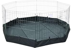 MidWest Homes For Pets Bolígrafo octágono de Ejercicio con Parte Inferior de Malla de Tela