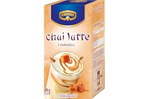 KRÜGER YOU chai latte Karamell, Instantzubereitung für Teegetränke, aromatisiert mit Karamell-Geschmack, 250 g (10 x 25 g Sachets)