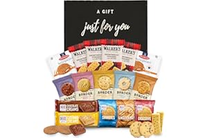 WINDMILL GIFTS Biscuits Gift Set Biscuit Selection Bundle With Individually Wrapped Biscuits Packs (35 Biscuits) - Border Biscuits, Walkers Shortbread, Custard Creams, Stroopwafels Caramel & More