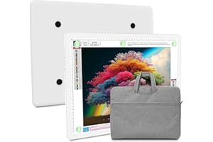 Elice Rechargeable A3 Light Pad with Carry Bag, Magnetic LED Light Board with Physical Button, Super Bright Diamond Art Light Pad, Ultra-Thin Light Box for Tracing, Weeding, Diamond Painting -White