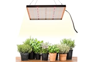 Beslands 100W Lámpara de Planta Regulable - Lampara Led Cultivo Interior Espectro Completo Ligero Lámpara Hortícola Lámparas Invernadero para Todas las Etapas del Crecimiento Vegetal