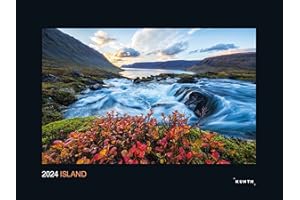 Island - KUNTH Wandkalender 2024: Hochwertiger, bildstarker Kalender mit Spiralbindung im Großformat (KUNTH Wandkalender Black Edition 60 x 45 cm)