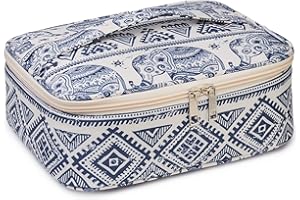 NARWEY Duża podróżna kosmetyczka, organizer na kosmetyki, dla kobiet i dziewcząt, motyw: słoń