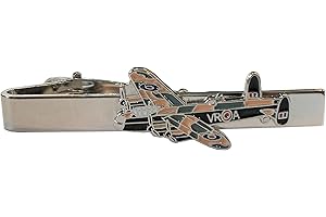 ENAMEL WORLD RAF Battle of Britain Lancaster Pilot Flying Veteran WW2 Metal Enamel Tie Clip