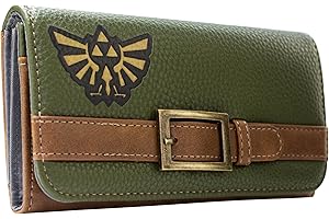 ERKIC Zelda Tears of the Kingdom Ikoniczna Tunika Linka Bohater Czasu Portfel/Torebka Trzykrotna Kieszeń na Monety & Uchwyt na Karty, Zielony