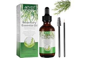 BIEYOC Rosmarinöl Haare, Ätherisches Rosmarinöl für Haar und Kopfhaut, Vermeidung von Haarausfall, Förderung von Haarwachstum, Rosmarinöl für Augenbrauen und Wimpern, 60ml