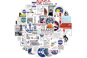 AFFOTO Astronauten Aufkleber für Laptop(50 PCS),Geschenk für Kinder Jugendliche Erwachsene Jungen,Universum Nasa Stickers Wasserdicht Vinyl Aufkleber für Scrapbook,Skateboard,Auto,Gepäck