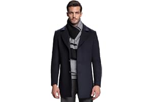 RIONA 30% Laine Echarpe Hiver Hommes, Classic Luxueux Echarpe d'hiver, Echarpe Chaude pour les Hommes 180 * 30cm