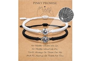 VU100 Couples Gifts, Matching Couples Bracelets I Love You 100 Languages Projection Bracelets Anniversary Birthday Christmas Gifts for Boyfriend Girlfriend Husband Wife Him Her