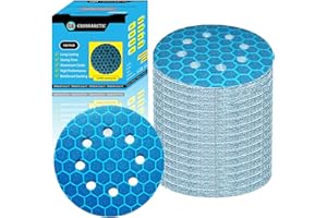 Crossarctic 100 Stück Schleifpapier 125mm Klett, Blau Profi 125 Schleifscheiben Rund 8 Loch für Exzenterschleifer（Mit Körnung 60/80/120/240/320）