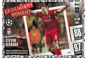 GENERIC Topps Match Attax 2023 2024 Steven Gerrard Legandary Moment Trading Card