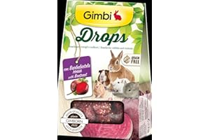 GIMBORN Gimbi Drops con Barbabietola Rossa Snack per Roditori Senza Cereali 50g