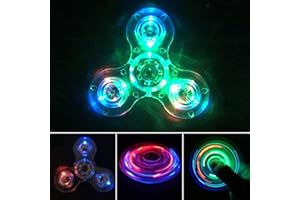 IREENUO Jouet à trois doigts avec lumière LED en cristal - Soulagement de l'anxiété - Jouets EDC pour enfants et adultes - Blanc cristal