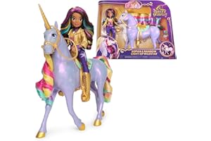 Unicorn Academy - Sophia und Licht-Magie Wildstar Deluxe Set, 28 cm Einhorn mit Lichteffekten & Musik, 24 cm Ankleidepuppe, passend zur Netflix Serie, ab 4 Jahren