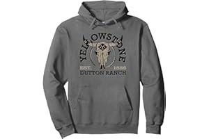 Y YELLOWSTONE Yellowstone Dutton Ranch Bull Skull Logo V1 Pullover Hoodie