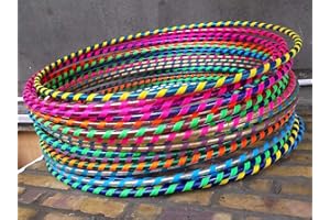 P & L PORTER AND LAMBERT Kids/Adult Hula Hoops Glitter Hula Rings Childrens Fitness Hola in Small / Medium / Large & X Large Size (55cm, 60cm,65cm,75cm) (10, Small (50-55cm))