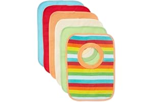 BIECO Le lot de 6 bavoirs doublés de plastique bavoir bébé, multicolore