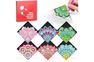 ‎CHARYSIM 6 PC Diamond Painting Lesezeichen Basteln Kinder Geschene für 7 8 9 10 Jahre Mädchen Teenager Bastelset DIY Erwachsene Set Mädchen 11 12 13 14 Jahre Geburtstagsgeschenke