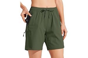 WILLIT Short cargo pour femme - Séchage rapide - Short de randonnée actif - Léger - Short d'été avec poches