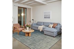 BEIMO Tappeto Salotto Pelo Corto, Moderno Tappeto Camera Da Letto, Tappeti Antiscivolo Lavabile, Grande Tappeti Astratto per Cameretta, Soggiorno, Sala, Scendiletto, Blu, 200x290cm