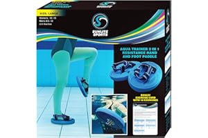 Sunlite Sports Water Workout Combo Set, High Density Water Weight, Swim Belt, Soft Padded, Water Aerobic, Aqua Therapy, Pool Fitness, Water Exercise
