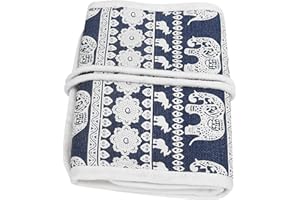 ZERODIS Estuche para Agujas de Tejer Ganchos de Ganchillo Rodantes Bolsa de Almacenamiento Estuche para Agujas de Tejer Organizador Vacío Ganchos de Ganchillo Vacíos Bolsa de Almacenamiento con(#1)