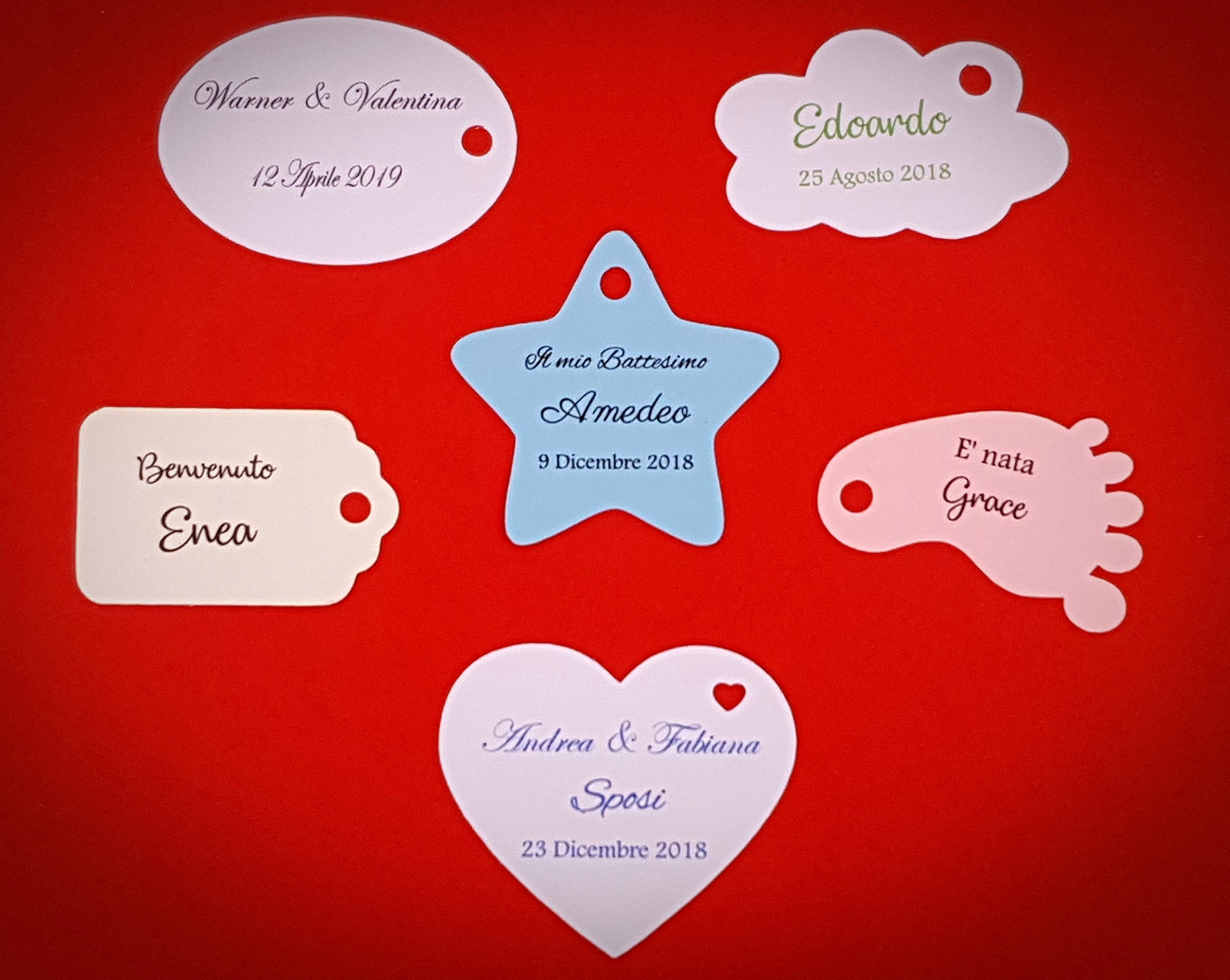 ArtigianeriA - Set di 20 (o più) ETICHETTE personalizzate per