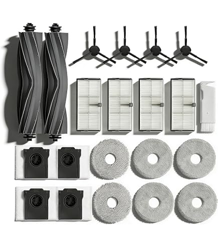 EATBALE Parti di Ricambio Robot aspirapolvere per Dreame D10 Plus/D10s Plus/L10 Plus/Z10 PRO, Spazzola Principale a Rullo, 4 spazzole Laterali per Bordi, 4 filtri dell'Aria Hepa, Set di Accessori