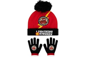 Disney Gorro De Invierno Guantes Y Sombrero Rayo McQueen | Gorro Y Guantes De Invierno Cars | Talla Unica Negro