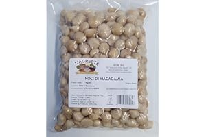 DRYFRUIT L'AGRESTE - NOCI DI MACADAMIA SGUSCIATE NATURALI - PRIMA SCELTA - Confezione da 1 Kg sottovuoto salvafreschezza