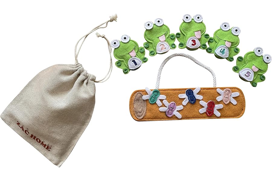 5 Little Speckled Frogs Nursery Rhyme Finger Puppet