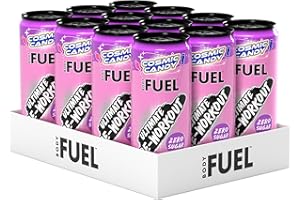 Applied Nutrition BodyFuel Pre Workout Energy Drink | Sugar Free, 200mg Caffeine, 1000mg Beta Alanine, 2000mg Citrulline, Vitamin B12 & B3 | (Pack of 12 Cans x 330ml) (Cosmic Candy)