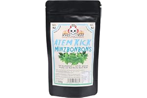 ‎RED DEVILS TASTE Atem Kick - Minzbonbon zuckerfrei - leicht scharf - Hotskala: 1 - RED DEVILS TASTE
